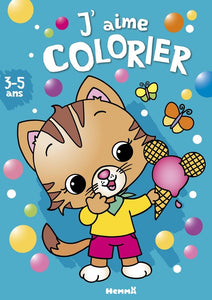 J'AIME COLORIER (3-5 ANS) (CHAT ET GLACE)