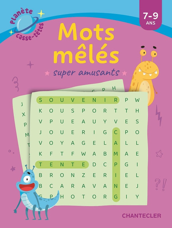 BLOC PLANETE CASSE-TETES - MOTS MELES SUPER AMUSANTS (7-9 A.)