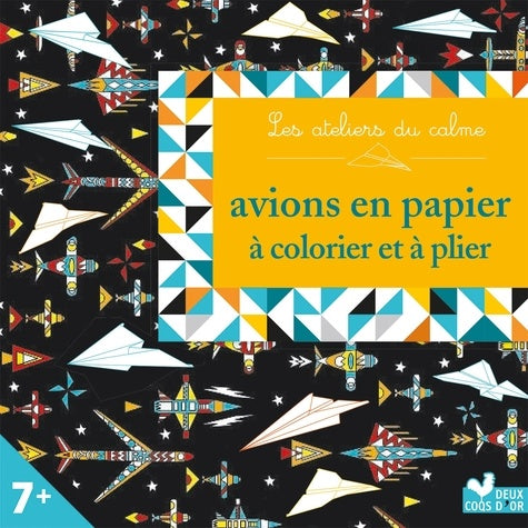 AVIONS EN PAPIER A COLORIER ET PLIER - MINI BOITE AVEC ACCESSOIRES