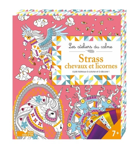 POCHETTE TABLEAUX STRASS ET SEQUINS - CHEVAUX ET LICORNES