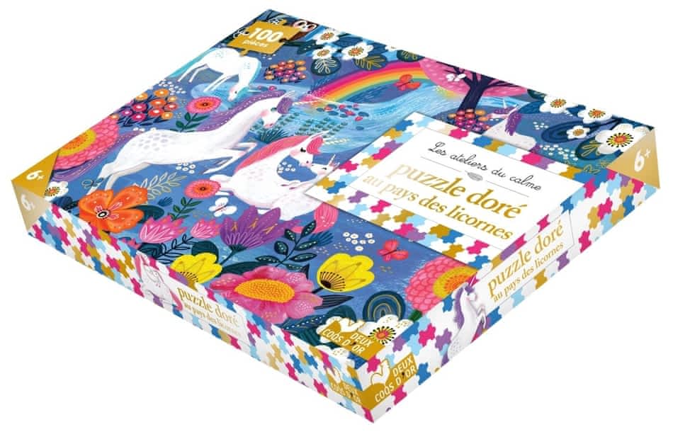 PUZZLE DORE LICORNES