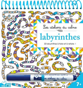 LABYRINTHES - BLOC A SPIRALE AVEC STYLO VELLEDA