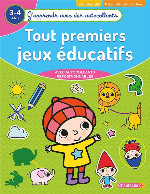 TOUT PREMIERS JEUX EDUCATIFS (3-4 A.) - (J'APPRENDS AVEC DES AUTOCOLLANTS)
