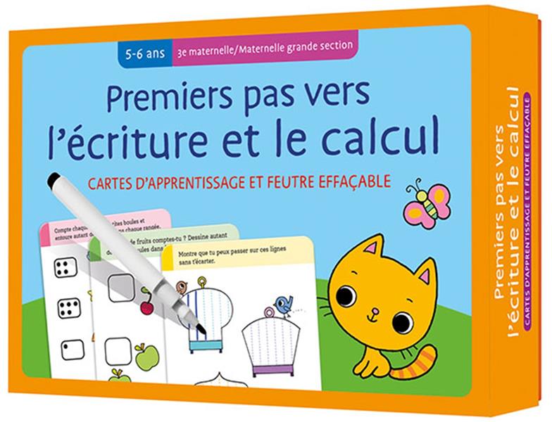 CARTES + FEUTRE - PREMIERS PAS VERS L'ECRITURE ET LE CALCUL (5-6 A.) 3E MATERNELLE